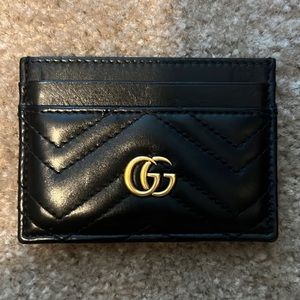 Black Gucci Marmont Card Case
